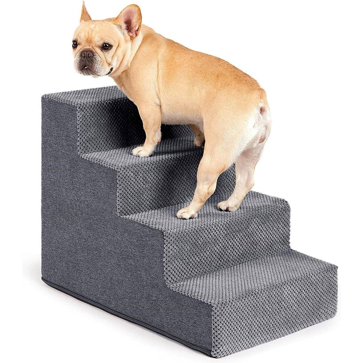 Pet Stairs 4-Step Foldable Foam Convertible Bed