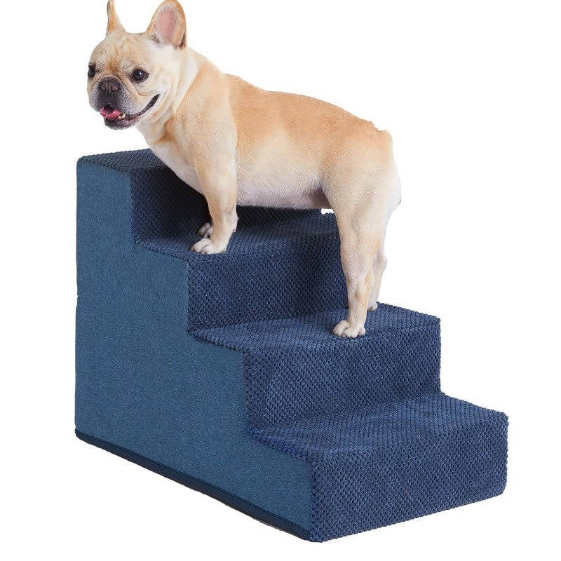 Pet Stairs 4-Step Foldable Foam Convertible Bed