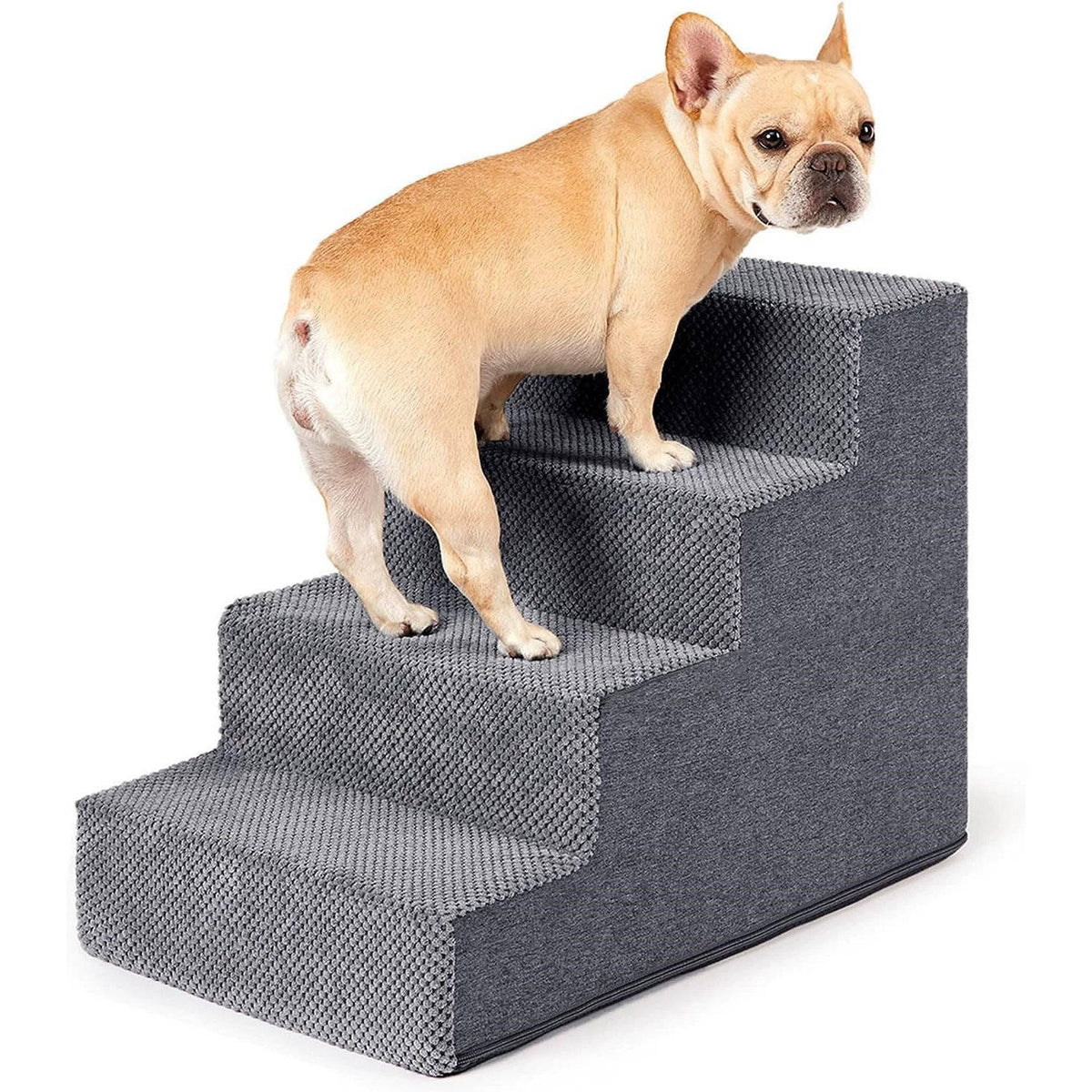 Pet Stairs 4-Step Foldable Foam Convertible Bed