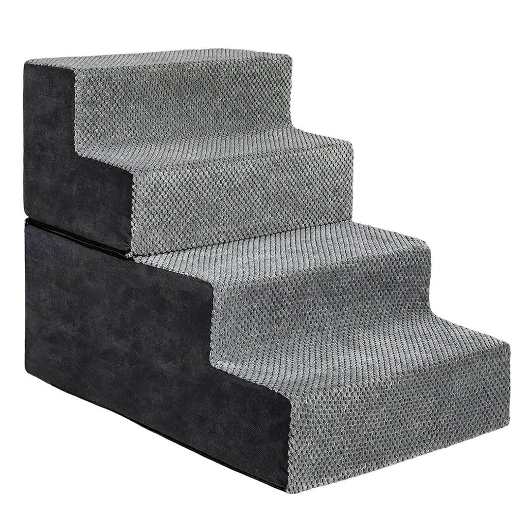 Pet Stairs 4-Step Foldable Foam Convertible Bed