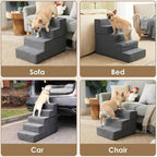 Pet Stairs 4-Step Foldable & Washable Cover