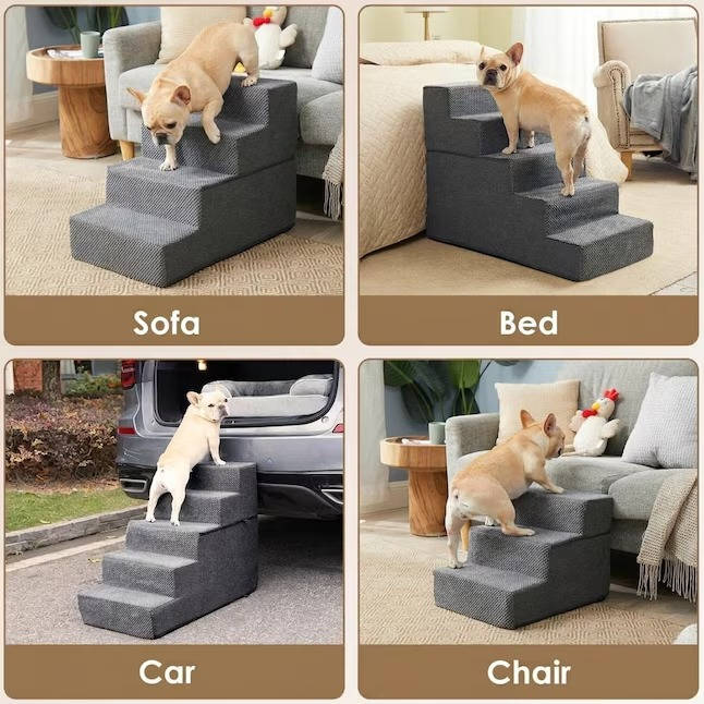 Pet Stairs 4-Step Foldable & Washable Cover