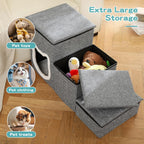 Pet Stairs Foldable With Plush Condo & Storage