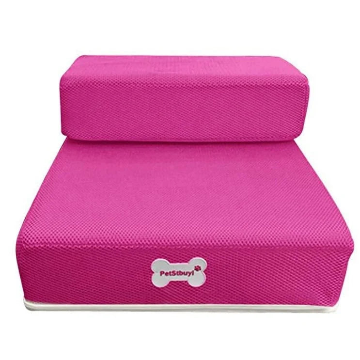 Pet Stairs Two-Step Foldable Lightweight Foam Mesh Cover