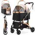 Pet Stroller One-Hand Fold Detachable Carrier 88 lb Capacity
