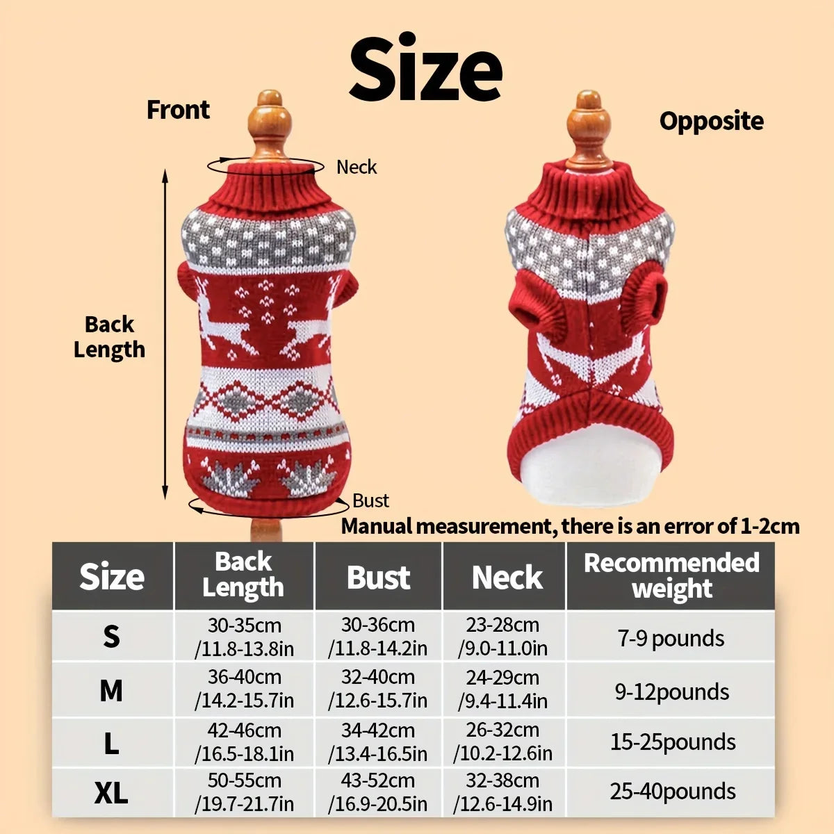 Pet Sweater Knitted Acrylic Christmas