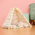 Pet Teepee Wooden Frame Plush Cotton Machine Washable