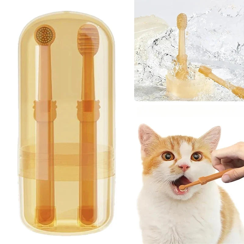 Pet Teeth Whitening Kit Ergonomic Silicone & Natural Gel