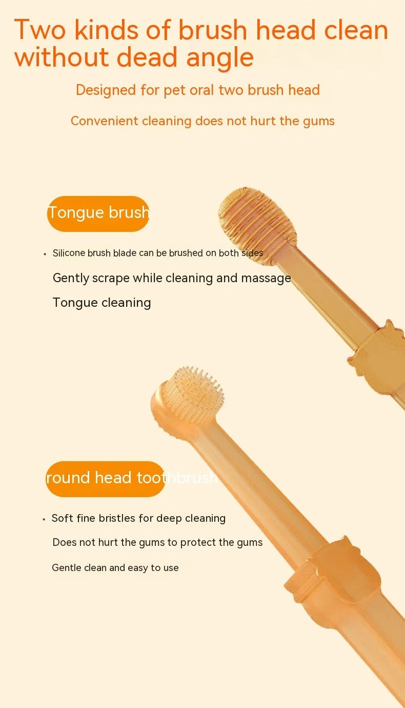 Pet Teeth Whitening Kit Ergonomic Silicone & Natural Gel