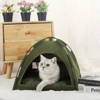 Pet Tent Bed Plush & Breathable Removable Non-Slip Pad