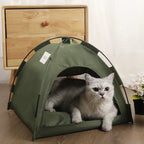 Pet Tent Bed Plush & Breathable Removable Non-Slip Pad