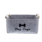 Pet Toy Storage Basket Large Capacity Felt Sturdy Handles