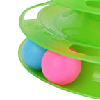 Pet Toy Triple-Level Interactive Spinning Balls