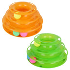 Pet Toy Triple-Level Interactive Spinning Balls