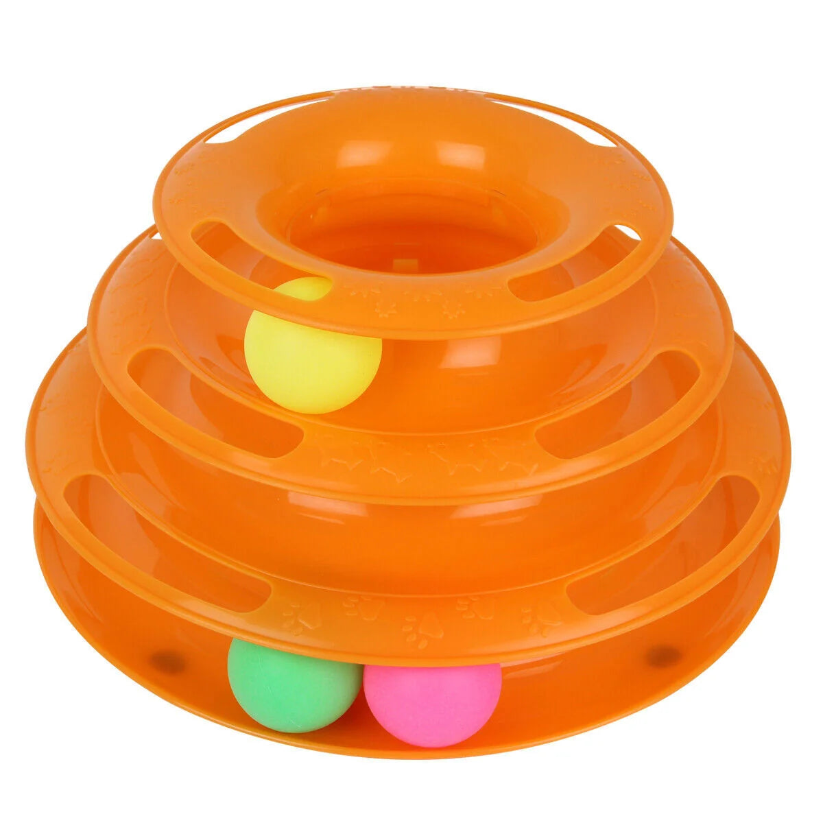 Pet Toy Triple-Level Interactive Spinning Balls
