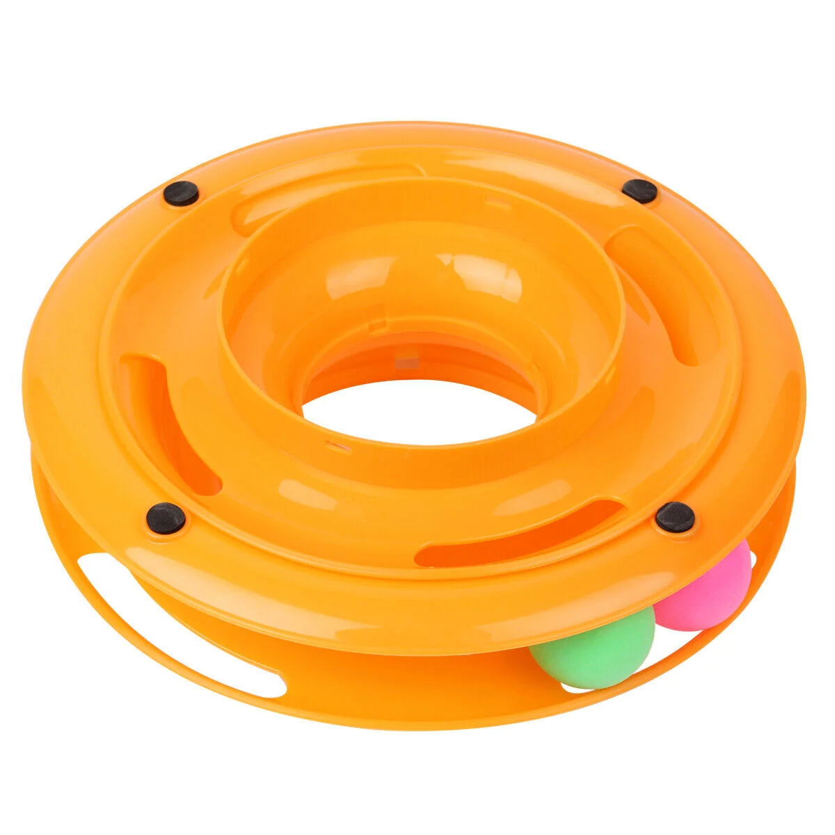 Pet Toy Triple-Level Interactive Spinning Balls