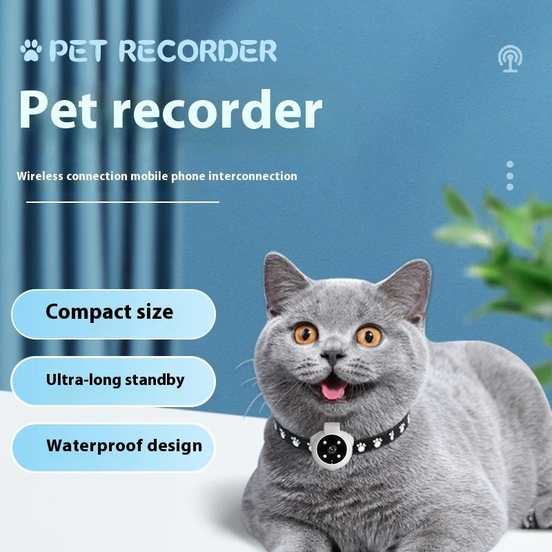 Pet Tracker Collar 170 Degree Camera Real-Time GPS