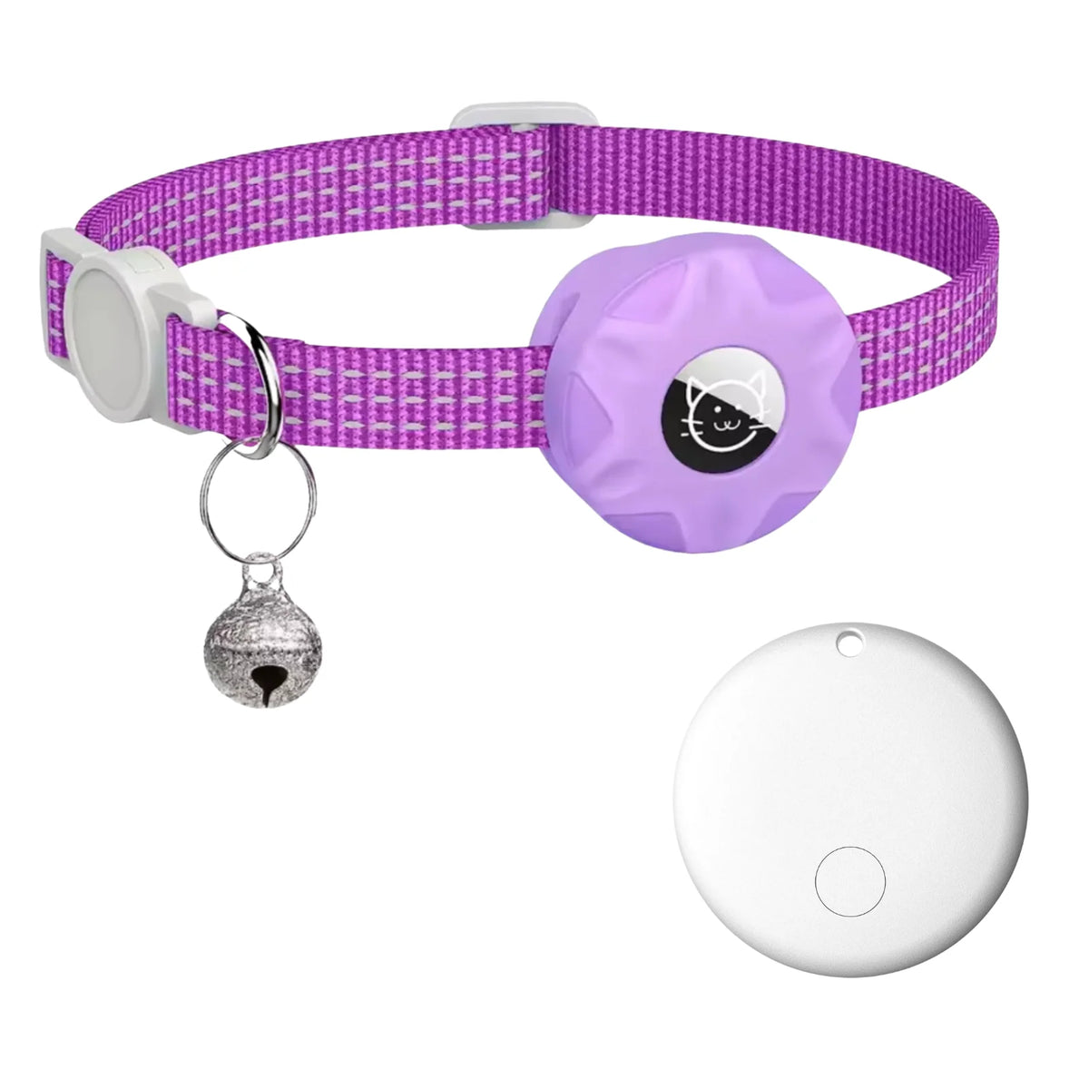 Pet Tracker Reflective Collar No Subscription 8-10 Months Battery