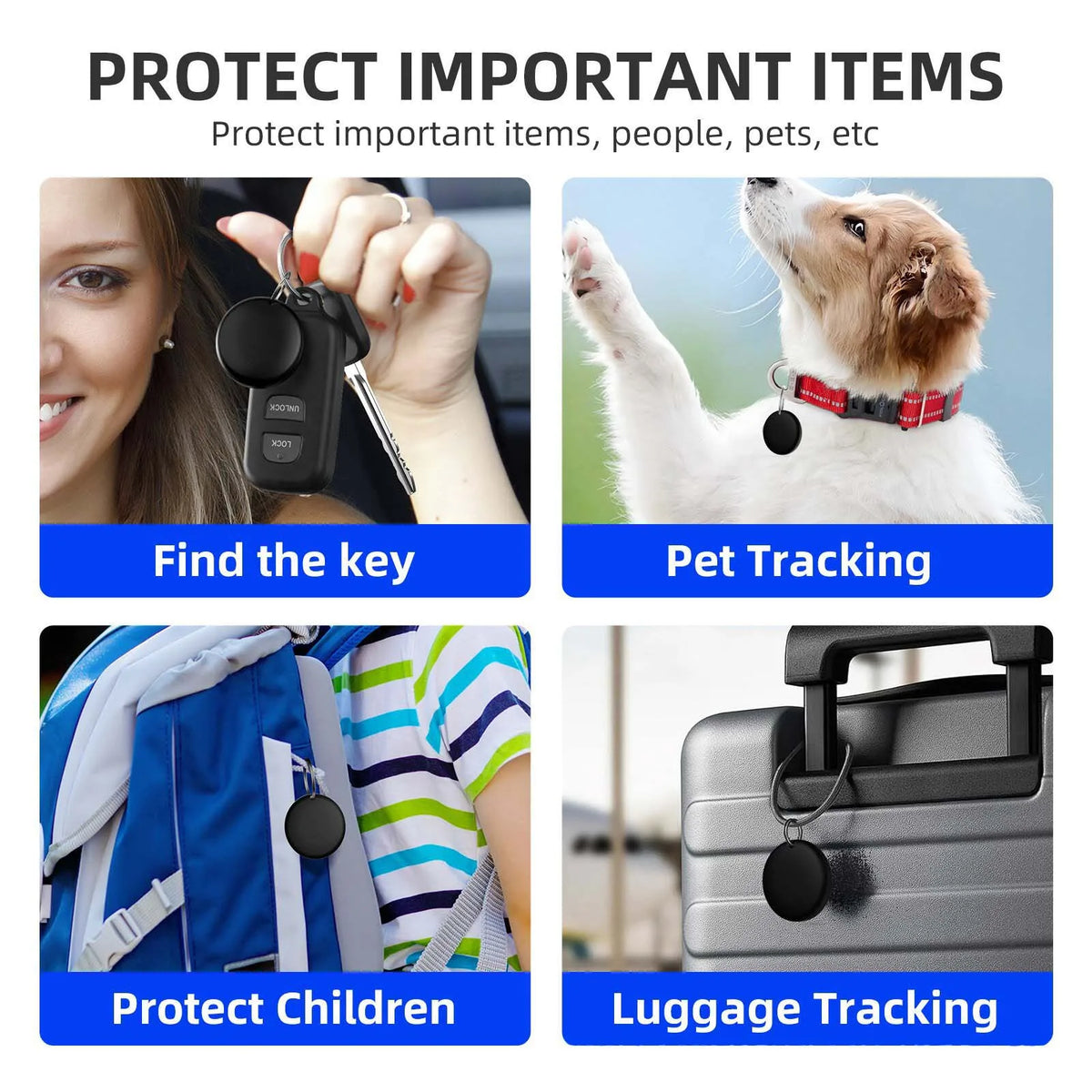 Pet Tracker Reflective Collar No Subscription 8-10 Months Battery