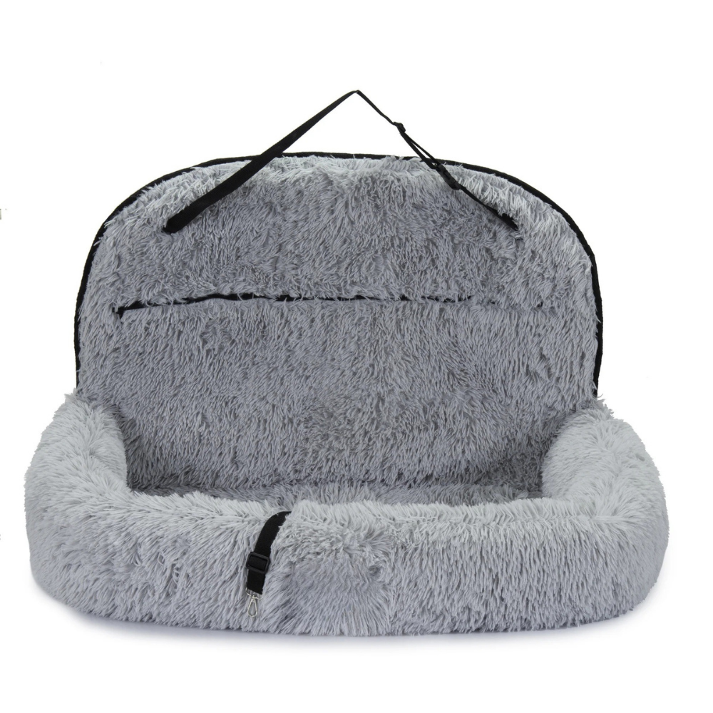 Pet Travel Bed 2-in-1 Memory Foam Removable & Machine-Washable Cover