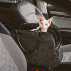 Pet Travel Carrier Expandable Breathable Seatbelt Slot