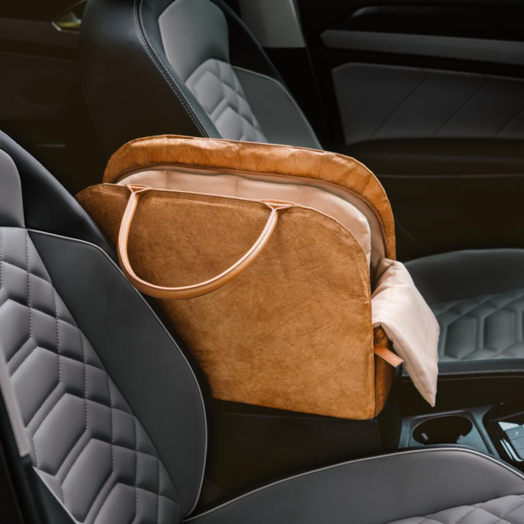Pet Travel Carrier Expandable Breathable Seatbelt Slot