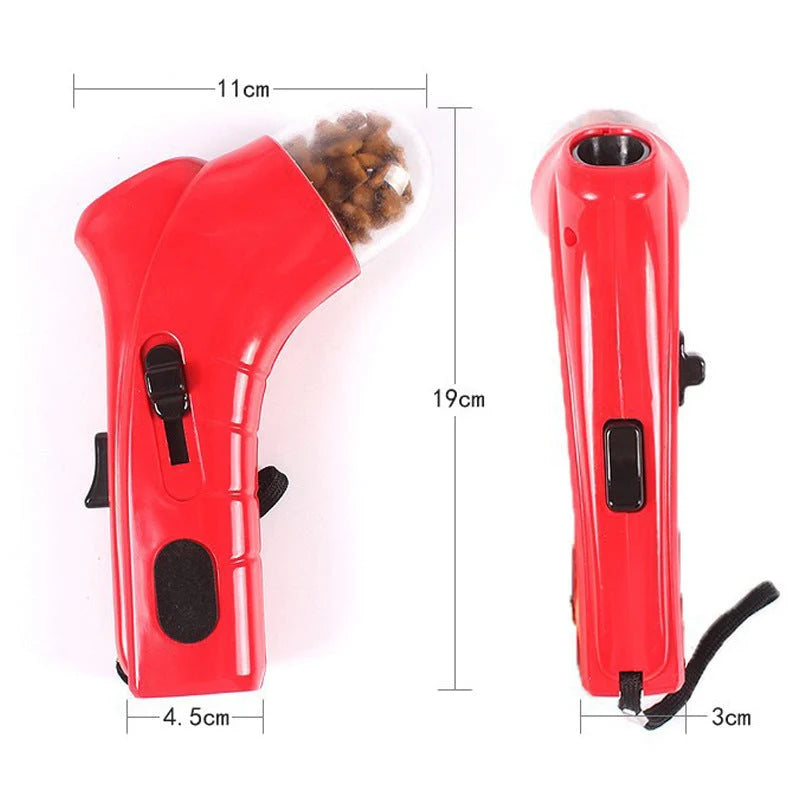 Pet Treat Launcher Spring-Loaded Portable Wrist Strap