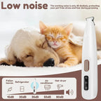 Pet Trimmer Rechargeable & Waterproof Whisper-Quiet LED Light