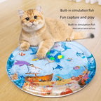 Pet Water Bed Instant Cooling Durable PVC Ocean Print