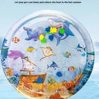 Pet Water Bed Instant Cooling Durable PVC Ocean Print