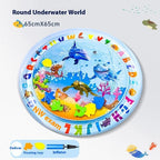 Pet Water Bed Instant Cooling Durable PVC Ocean Print