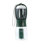 Pet Water Bottle 3-In-1 Built-In Filter & Food Container