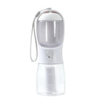 Pet Water Bottle 3-In-1 Built-In Filter & Food Container