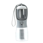 Pet Water Bottle 3-In-1 Built-In Filter & Food Container