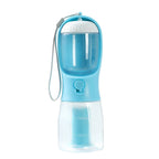 Pet Water Bottle 3-In-1 Built-In Filter & Food Container