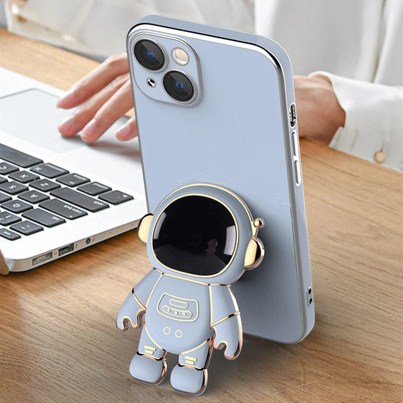 Phone Case 3D Astronaut Built-In Stand Anti-Drop