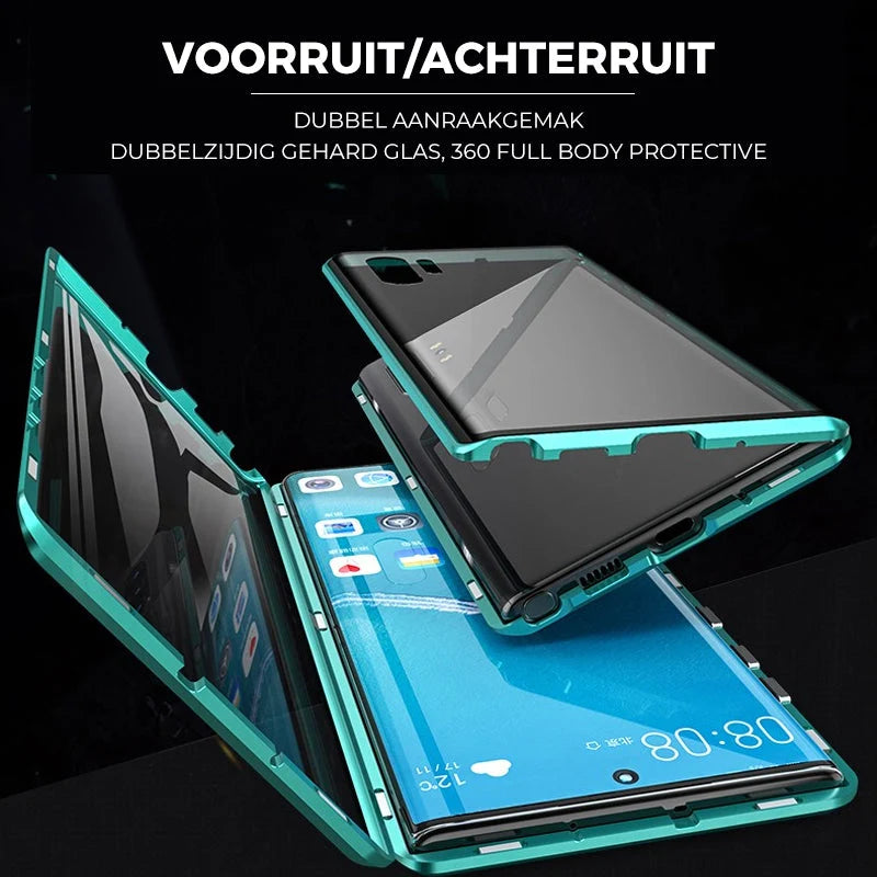 Phone Case Double-Sided Tempered Glass Magnetic Self-Locking