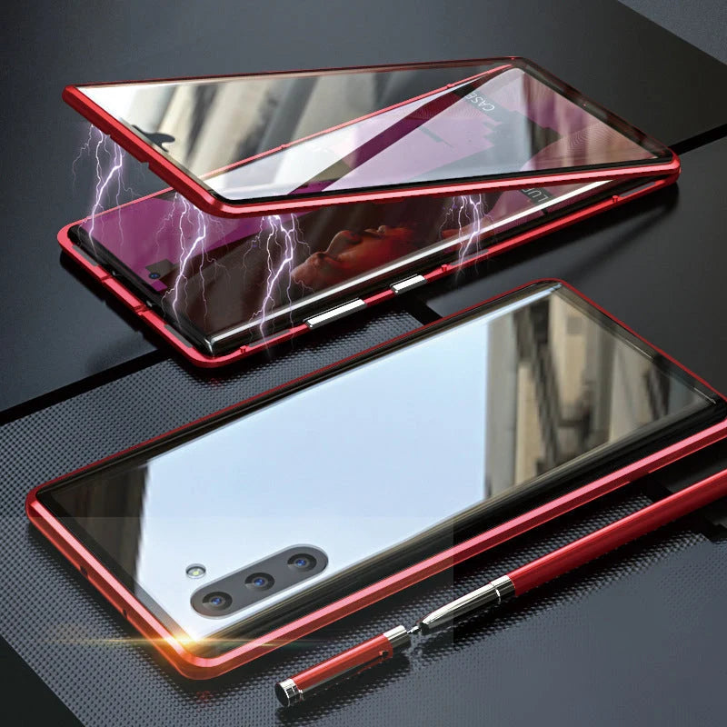 Phone Case Double-Sided Tempered Glass Magnetic Self-Locking