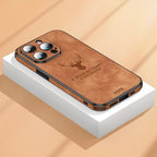Phone Case Genuine Suede Shock-Absorbing Silicone Raised Camera Edge