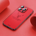 Phone Case Genuine Suede Shock-Absorbing Silicone Raised Camera Edge