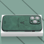 Phone Case Genuine Suede Shock-Absorbing Silicone Raised Camera Edge