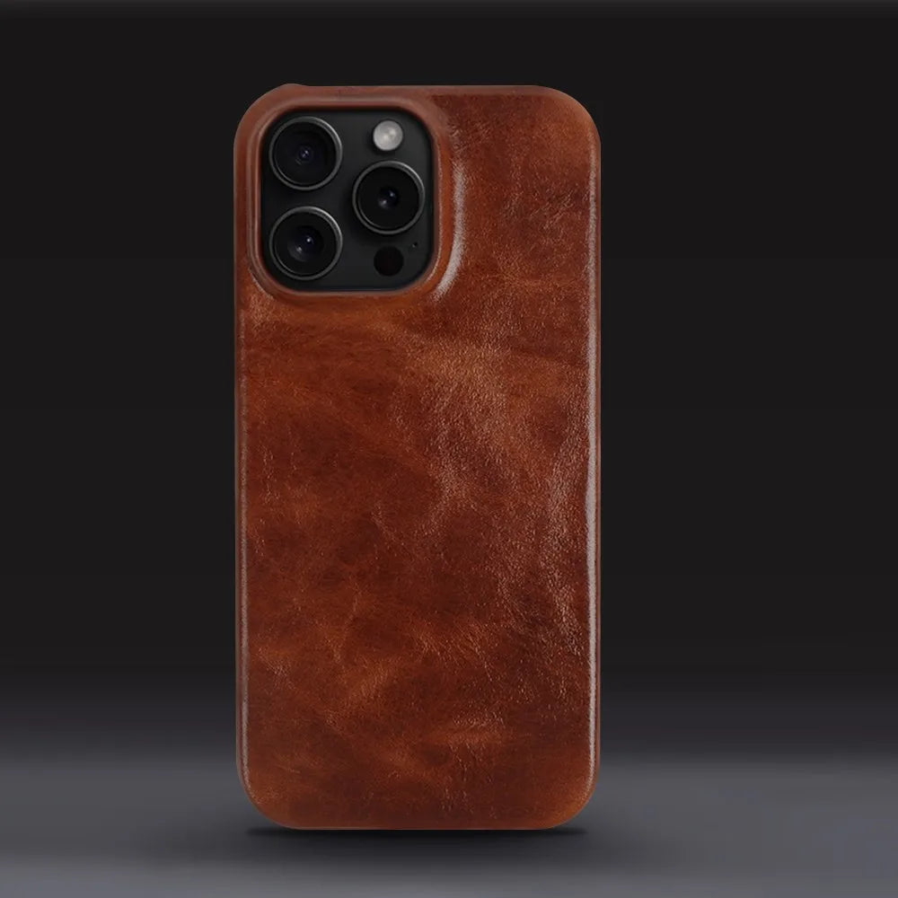 Phone Case Hand-Finished Cowhide Leather & Secure Grip