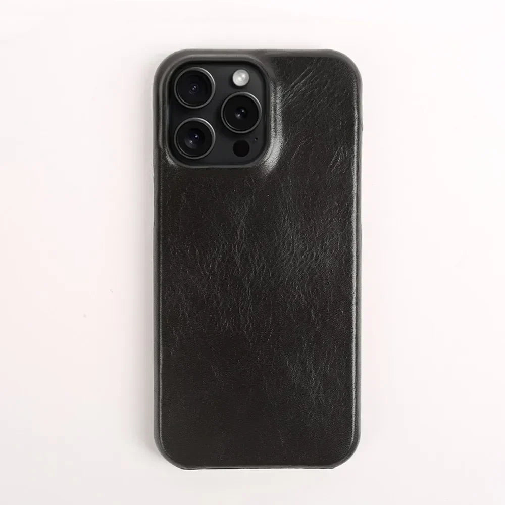 Phone Case Hand-Finished Cowhide Leather & Secure Grip
