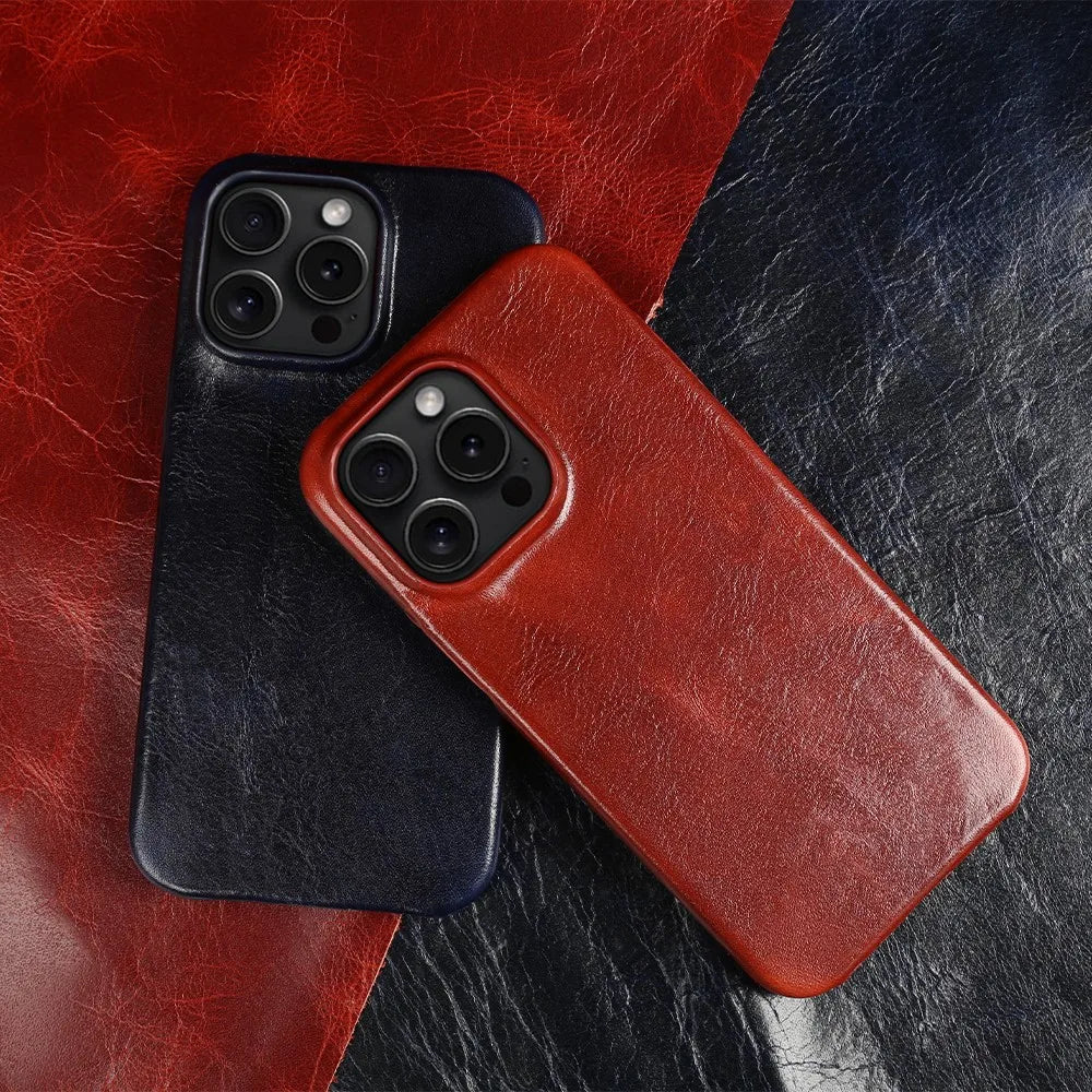 Phone Case Hand-Finished Cowhide Leather & Secure Grip