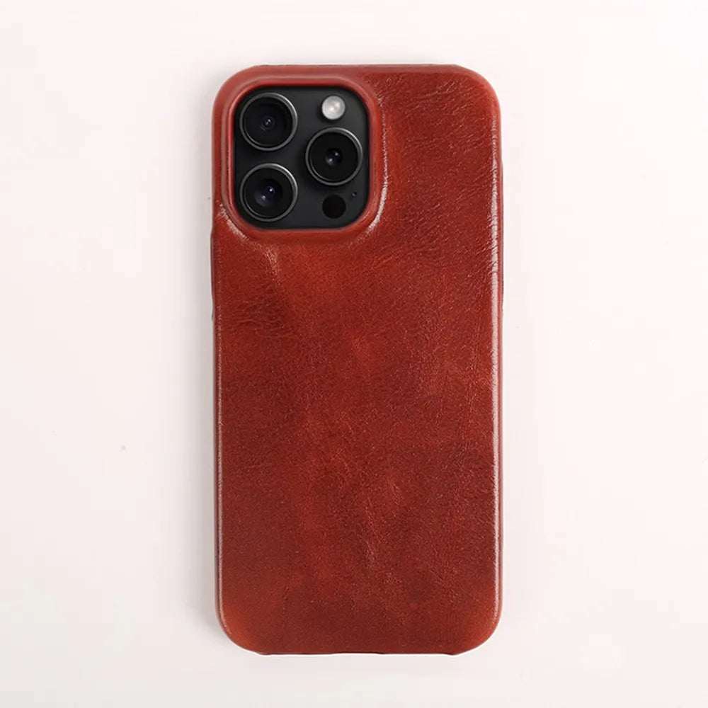 Phone Case Hand-Finished Cowhide Leather & Secure Grip