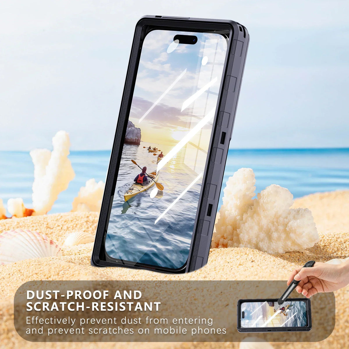 Phone Case IP68 Waterproof Full Touchscreen Dual Pack