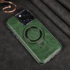 Phone Case Leather Foldable Kickstand & Magnetic Ring