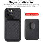 Phone Case Magnetic Card Pocket Wireless Charging Compatible