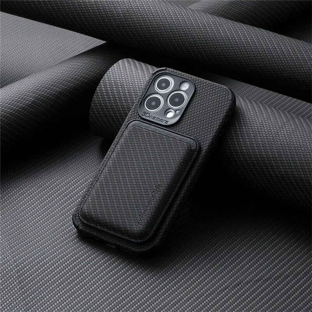 Phone Case Magnetic Card Pocket Wireless Charging Compatible