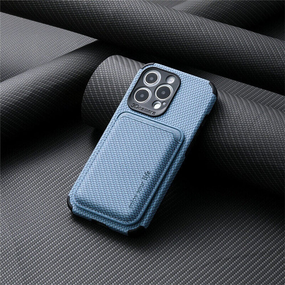 Phone Case Magnetic Card Pocket Wireless Charging Compatible